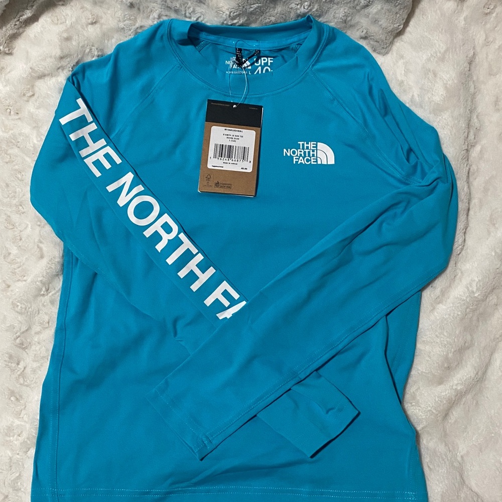 The North Face Turquoise Long Sleeve Tee